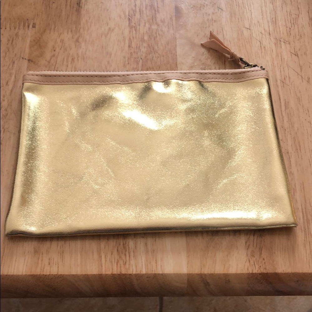 Gold envelope clutch